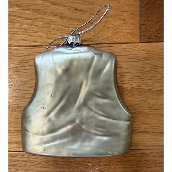 Ornament Fishing Vest Holiday Decor Glass Hand Painted - Picture 4 of 6